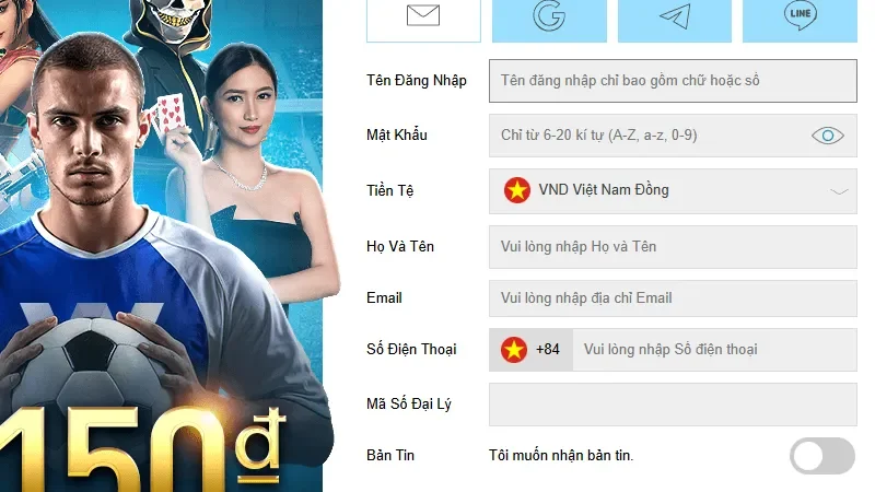 Trang chủ 40 Form điền thông tin để đăng ký tài khoản